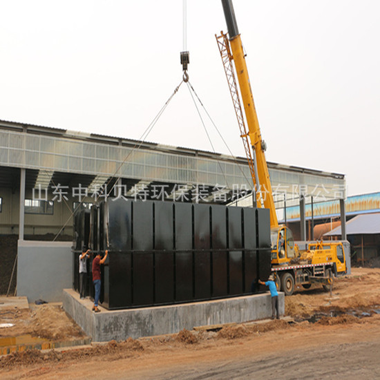 小型工厂地埋式生活污水处理设备安装调试现场
